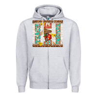 Heather Grey teach love inspire Zipper Hoodie - TumblerDesignByShophia