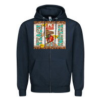 Navy teach love inspire Zipper Hoodie - TumblerDesignByShophia