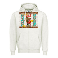 Oatmeal Heather teach love inspire Zipper Hoodie - TumblerDesignByShophia