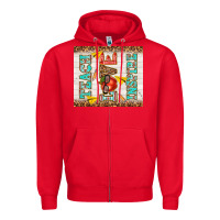 Red teach love inspire Zipper Hoodie - TumblerDesignByShophia
