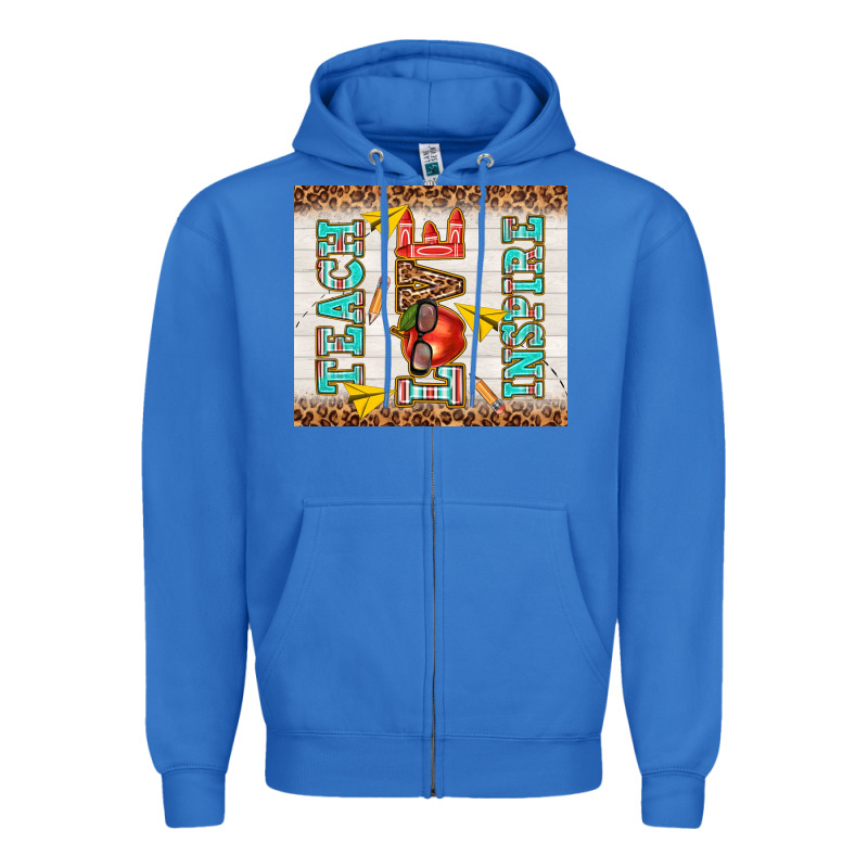 Teach Love Inspire Zipper Hoodie by TumblerDesignByShophia | Teevron