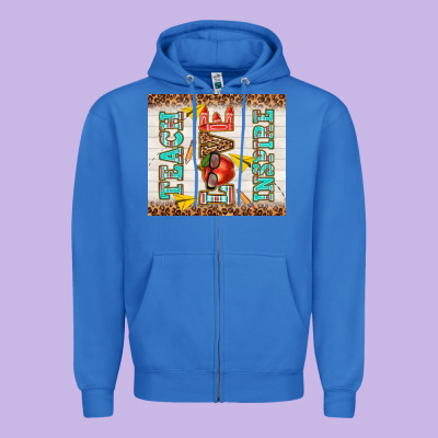 Teach Love Inspire Zipper Hoodie Designed By Tumblerdesignbyshophia