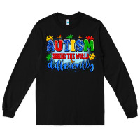 Black autism seeing the world differently Long Sleeve Tee - Artiststas