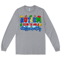Heather Grey autism seeing the world differently Long Sleeve Tee - Artiststas