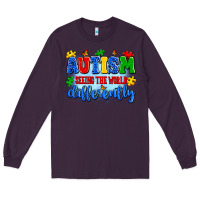 Plum autism seeing the world differently Long Sleeve Tee - Artiststas