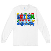 White autism seeing the world differently Long Sleeve Tee - Artiststas