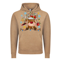 Vintage Coffee christmas deer school Vintage Hoodie - MaliasSmallBusiness