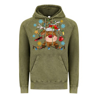 Vintage Olive christmas deer school Vintage Hoodie - MaliasSmallBusiness