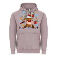Vintage Zinc christmas deer school Vintage Hoodie - MaliasSmallBusiness