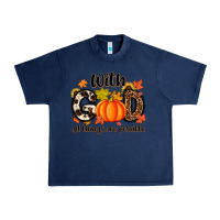 Navy with god all things are possible Urban Heavy Tee - MaliasSmallBusiness