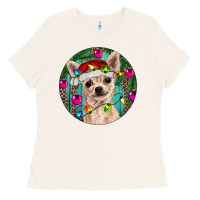 Bone Christmas Chihuahua Ladies Tee - RanaPortraitStore