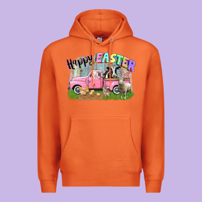 Happy Easter Truck With Farm Animals Easter Day Premium Hoodie Designed By Cowgirlartshop