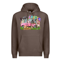Coffee Happy Easter truck with farm animals Easter Day Premium Hoodie - CowGirlArtShop