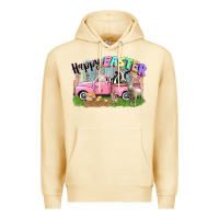 Pina Colada Happy Easter truck with farm animals Easter Day Premium Hoodie - CowGirlArtShop