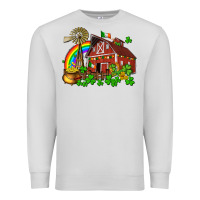 Dove Grey St. Patrick's farm with gold Premium Sweatshirt - OliviaCreatesArt