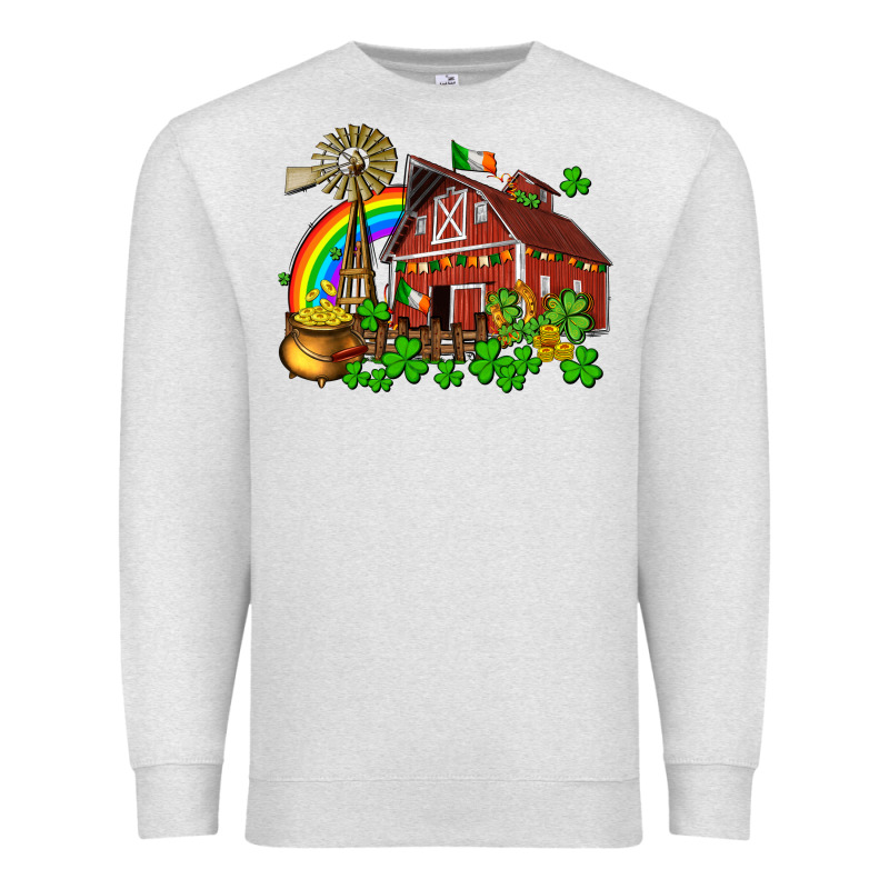 St. Patrick's Farm With Gold Premium Sweatshirt by OliviaCreatesArt | Teevron