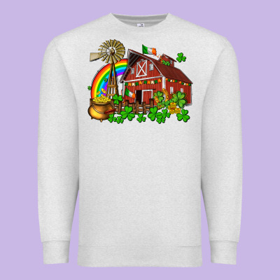 St. Patrick's Farm With Gold Premium Sweatshirt Designed By Oliviacreatesart
