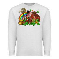 Oatmeal Heather St. Patrick's farm with gold Premium Sweatshirt - OliviaCreatesArt