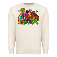 Sandshell St. Patrick's farm with gold Premium Sweatshirt - OliviaCreatesArt