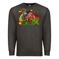 Smoke St. Patrick's farm with gold Premium Sweatshirt - OliviaCreatesArt