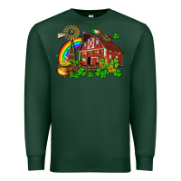 Sports Green St. Patrick's farm with gold Premium Sweatshirt - OliviaCreatesArt