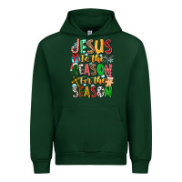 Forest Green jesus is the reason for the season Urban Hoodie - CowhideDigitalArt