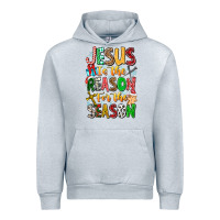 Heather Grey jesus is the reason for the season Urban Hoodie - CowhideDigitalArt