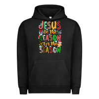 Pigment Black jesus is the reason for the season Urban Hoodie - CowhideDigitalArt