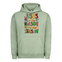 Pigment Oil Green jesus is the reason for the season Urban Hoodie - CowhideDigitalArt