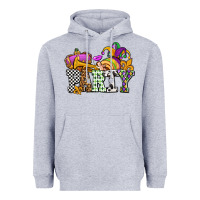 Heather Grey mardi gras  party olivia Heavyweight Hoodie - OliviaCreatesArt