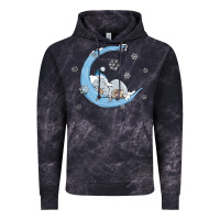 Cloud Black snowman and moon Vintage Hoodie - MaliasSmallBusiness