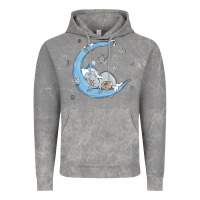 Cloud Rock snowman and moon Vintage Hoodie - MaliasSmallBusiness
