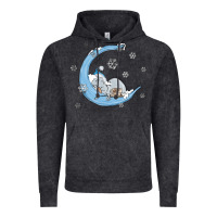 Vintage Black snowman and moon Vintage Hoodie - MaliasSmallBusiness
