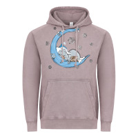Vintage Zinc snowman and moon Vintage Hoodie - MaliasSmallBusiness