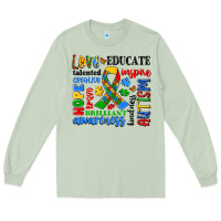 Matcha autism awareness typography Long Sleeve Tee - Artiststas