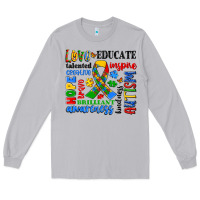 Moon Dust autism awareness typography Long Sleeve Tee - Artiststas