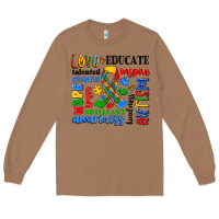 Autism Awareness Typography Long Sleeve Tee | Teevron