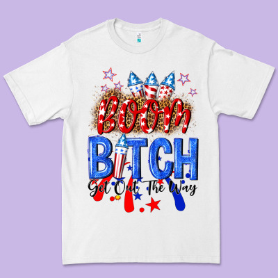 Boom Bitch Get Out The Way Premium Tee Designed By Nancycooperartshop