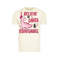 Vintage Arctic i believe in santa & dinosaurs pink Vintage Tee - MaliasSmallBusiness