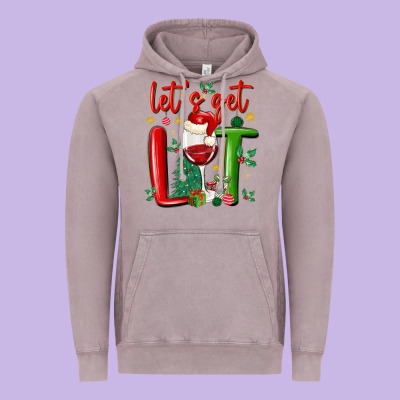 Let's Get Lit Vintage Hoodie Designed By Maliassmallbusiness