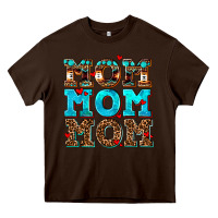 Chocolate Brown mom mom mom Heavy Core Tee - AdoDesignShop
