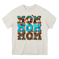 Cream mom mom mom Heavy Core Tee - AdoDesignShop