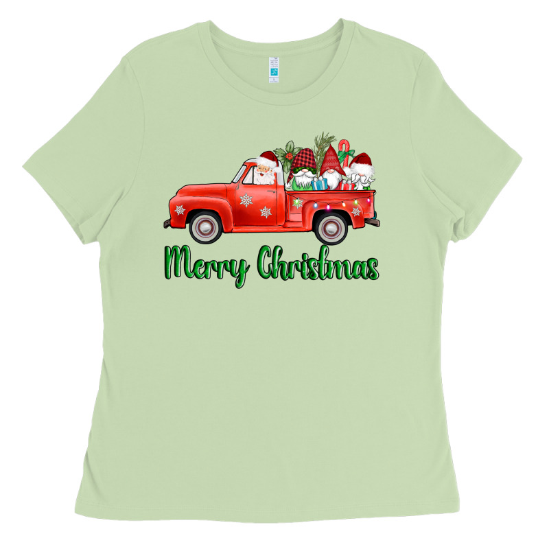 Merry Christmas Truck Gnomes Ladies Tee by AdoDesignShop | Teevron