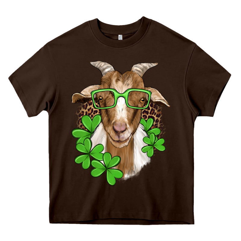 St Patricks Goat With Glasses Heavy Core Tee by Artiststas | Teevron