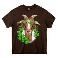Chocolate Brown st patricks goat with glasses Heavy Core Tee - Artiststas