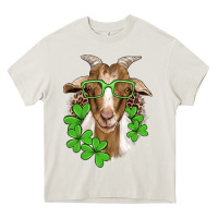 Cream st patricks goat with glasses Heavy Core Tee - Artiststas