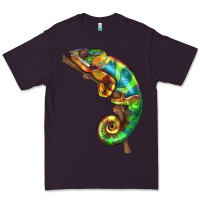 Plum Chameleon Lizard Illustrations Premium Tee - LillyAllenDesigns