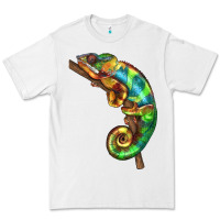 White Chameleon Lizard Illustrations Premium Tee - LillyAllenDesigns
