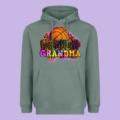 Basketball Grandma Heavyweight Hoodie Designed By Oliviacreatesart