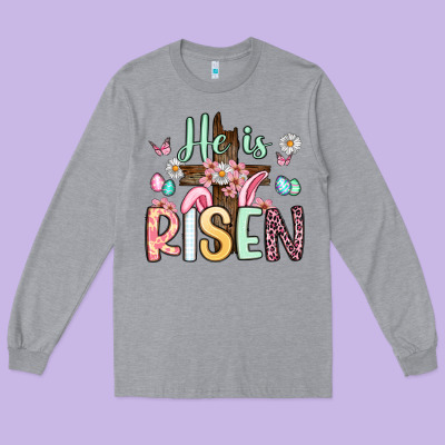 He Is Risen Long Sleeve Tee Designed By Artiststas
